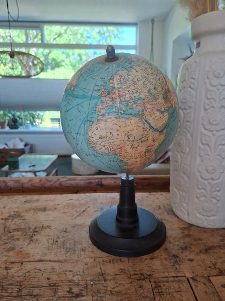 Vintage brocante globe, Ophalen of Verzenden, Gebruikt