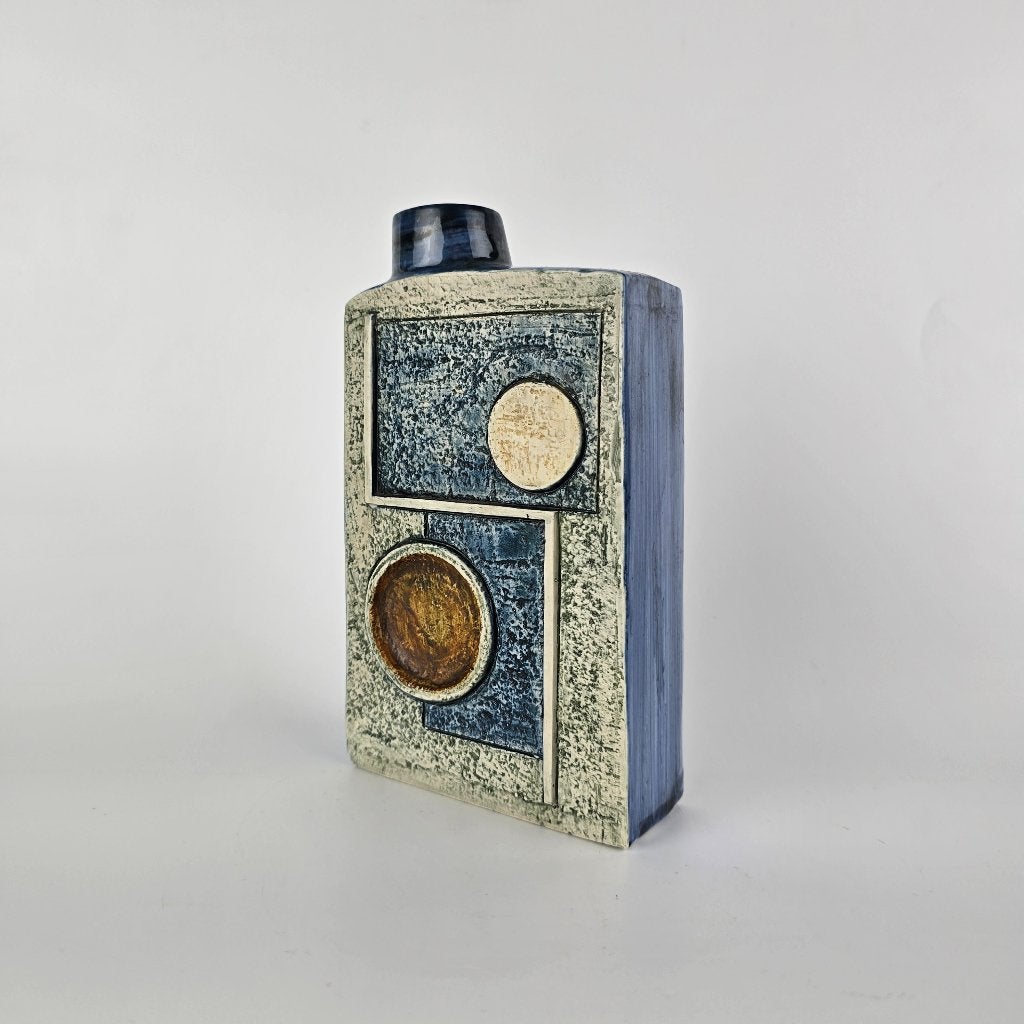 Vintage vaas, Troika Pottery Cornwall, schoorsteenvaas, Ophalen of Verzenden