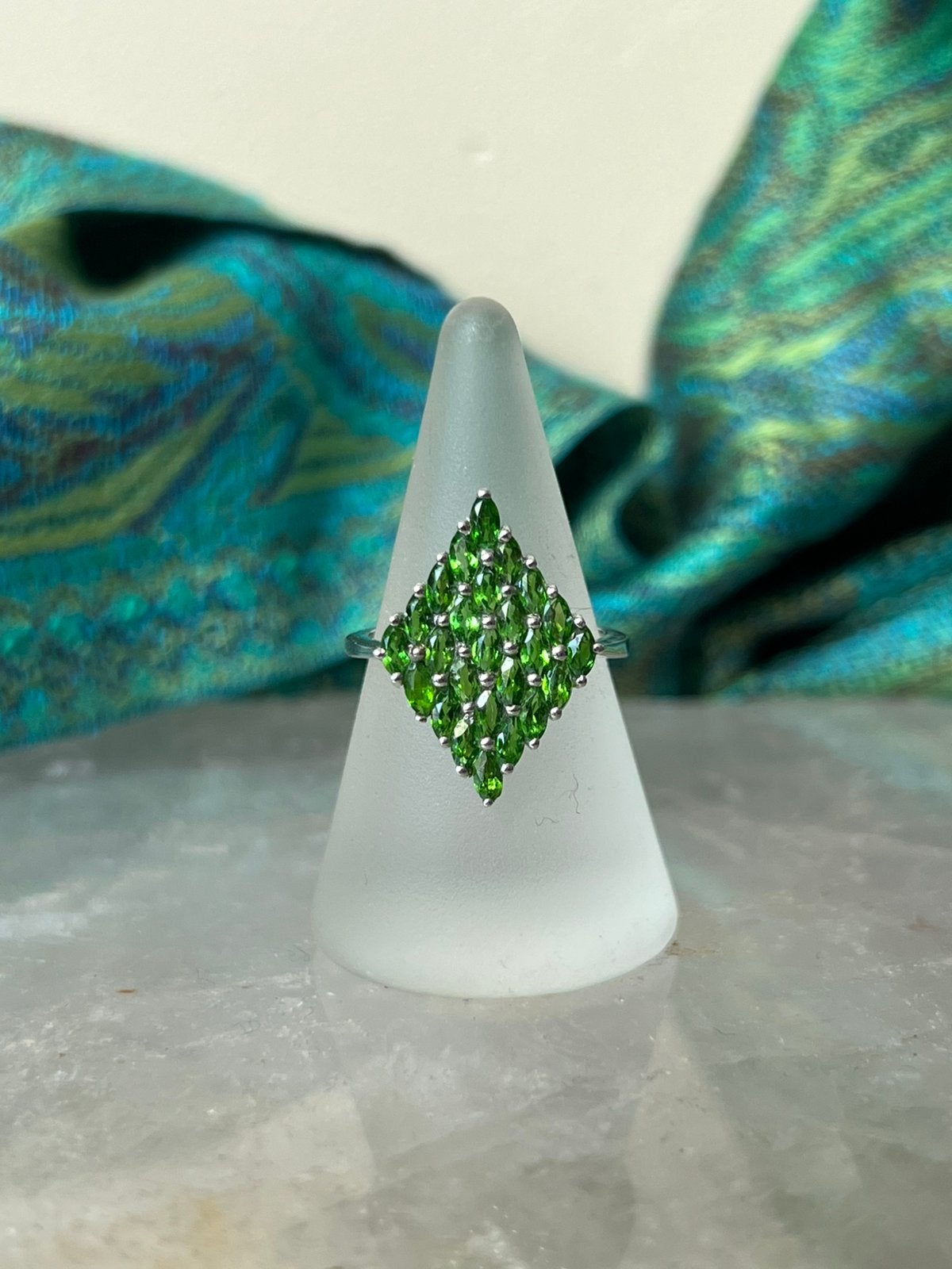 Diopsiet chroomdiopsiet beschermt liefde intuïtie magie, Sieraden, Tassen en Uiterlijk, Ringen, Magnolia11, Nieuw, Ophalen of Verzenden