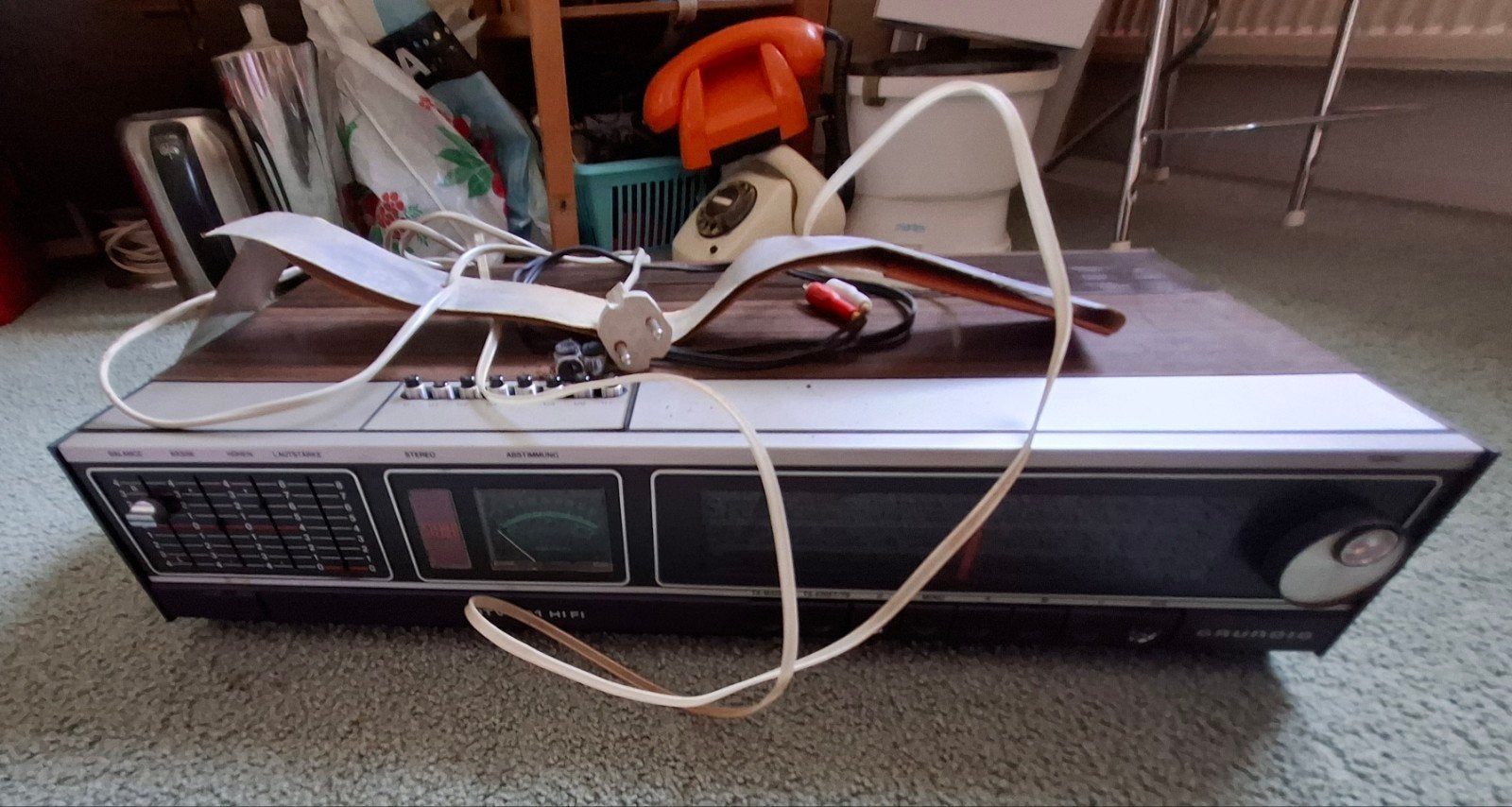 Vintage Grundig Stereo met Bol Speakers - Jaren '70 Hifi, Gebruikt, Losse componenten, Tuner of Radio, Ophalen