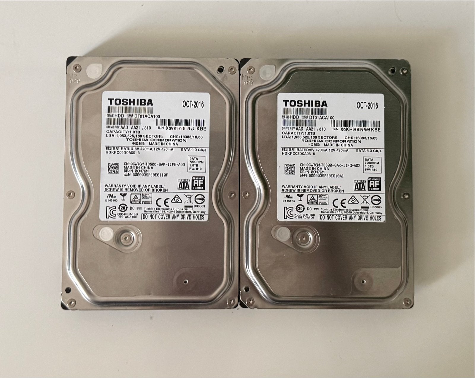 Toshiba 1TB 3.5 inch HDD (DT01ACA100) - SMART tested, Intern, Gebruikt, Ophalen of Verzenden, Desktop
