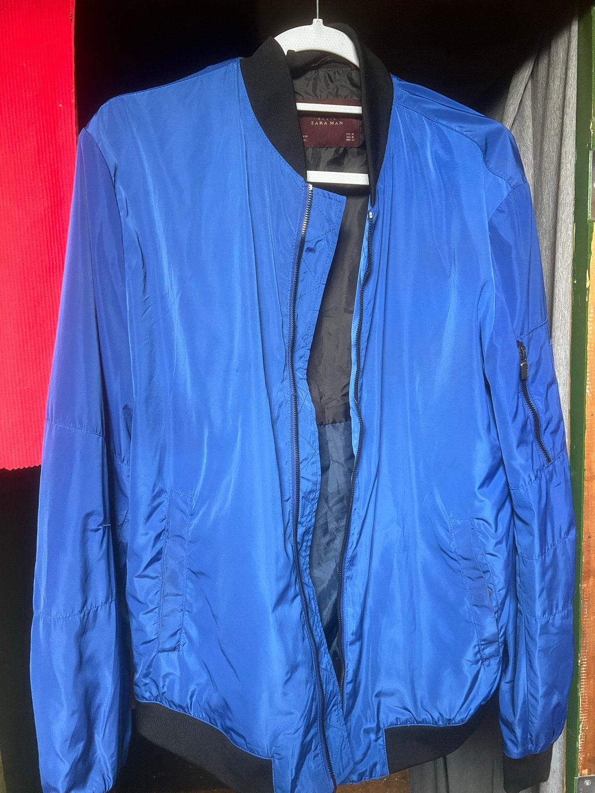 Zara Man blauwe bomberjack - Maat XL, Ophalen of Verzenden, Zo goed als nieuw, Maat 56/58 (XL), Blauw