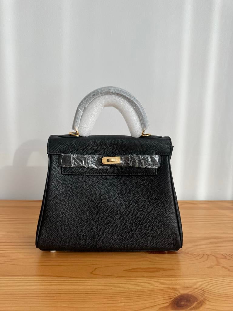 Leren Hermes Kelly model tas 25 cm - Nieuw, Ophalen of Verzenden, Nieuw, Zwart, Handtas