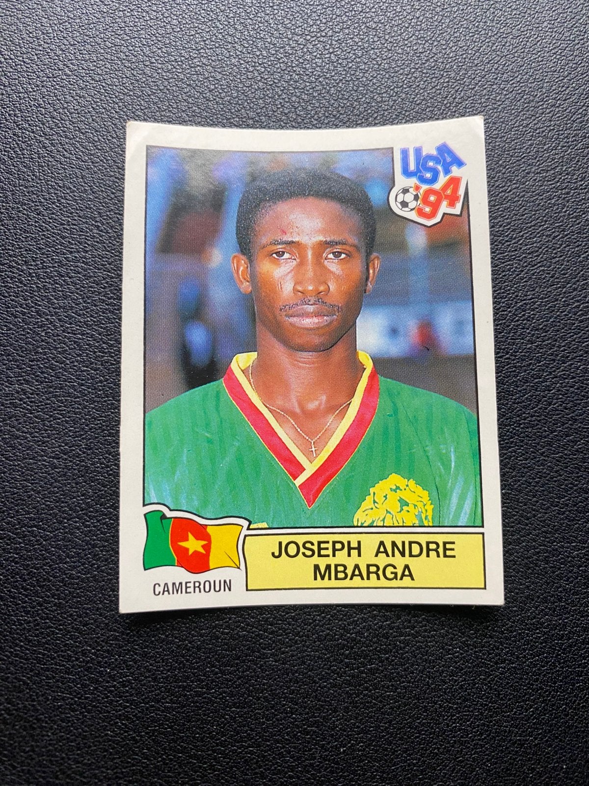 Joseph Andre Mbarga - Kameroen - Panini WK 1994, Ophalen of Verzenden, Zo goed als nieuw, Buitenlandse clubs, Poster, Plaatje of Sticker