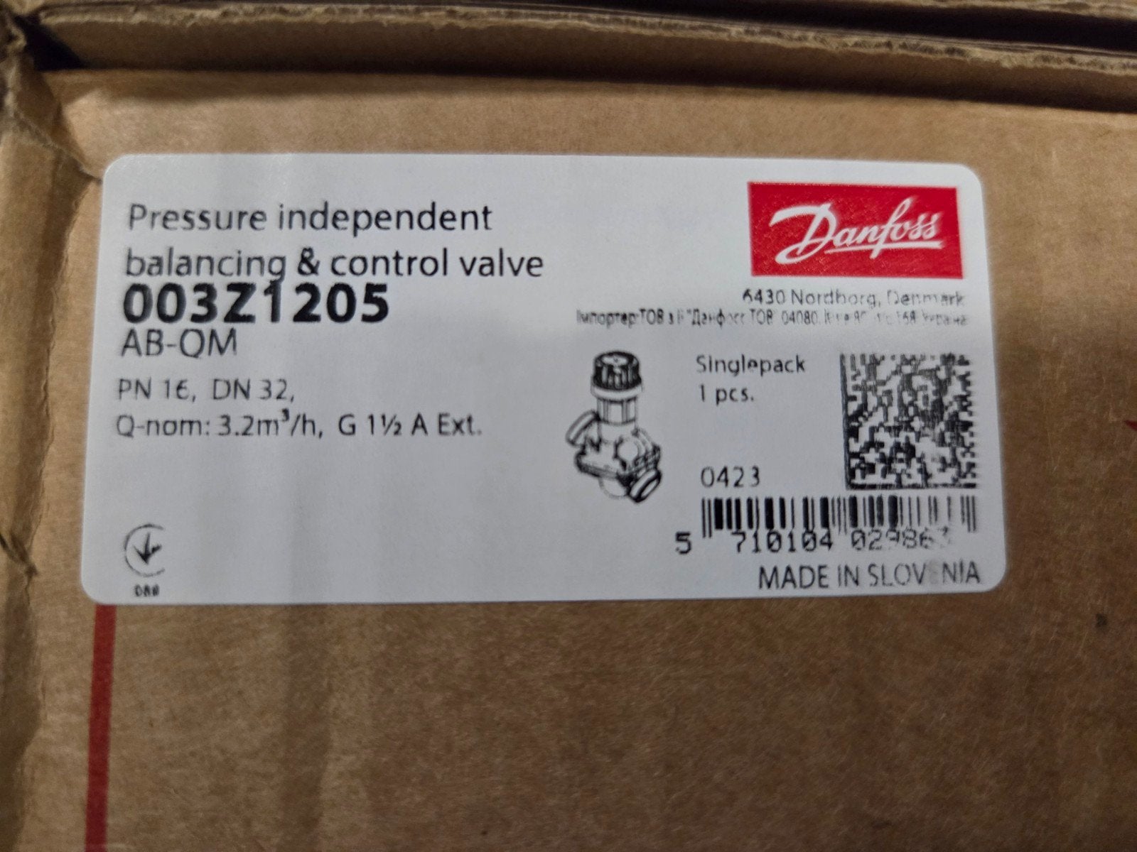 Danfoss AB-QM Druk Onafhankelijke Balans- & Regelklep, Ophalen of Verzenden, Nieuw, Koper, Overige typen