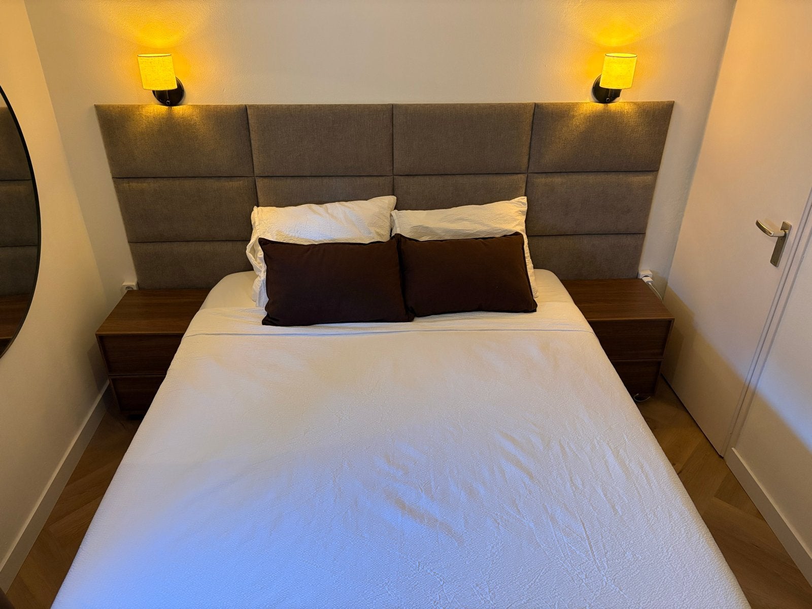 Nachtkastjes walnoot NIEUW - Set van 2, Huis en Inrichting, Slaapkamer | Nachtkastjes, Ophalen, Minder dan 45 cm, Nieuw, Minder dan 55 cm