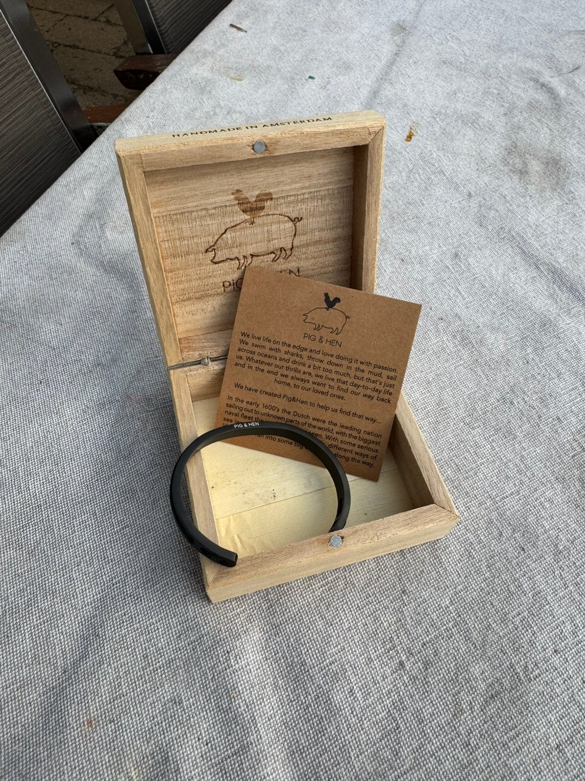 Pig & Hen armband, Ophalen of Verzenden, Zo goed als nieuw, Zwart