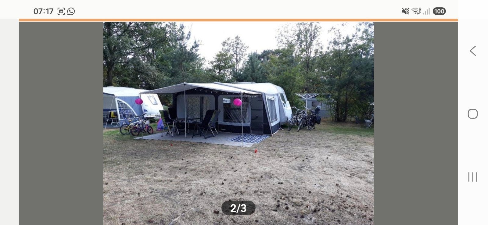 Ventura Ocean glasfibervoortent 2,5m diep met glasfiber stok, Ophalen, Gebruikt