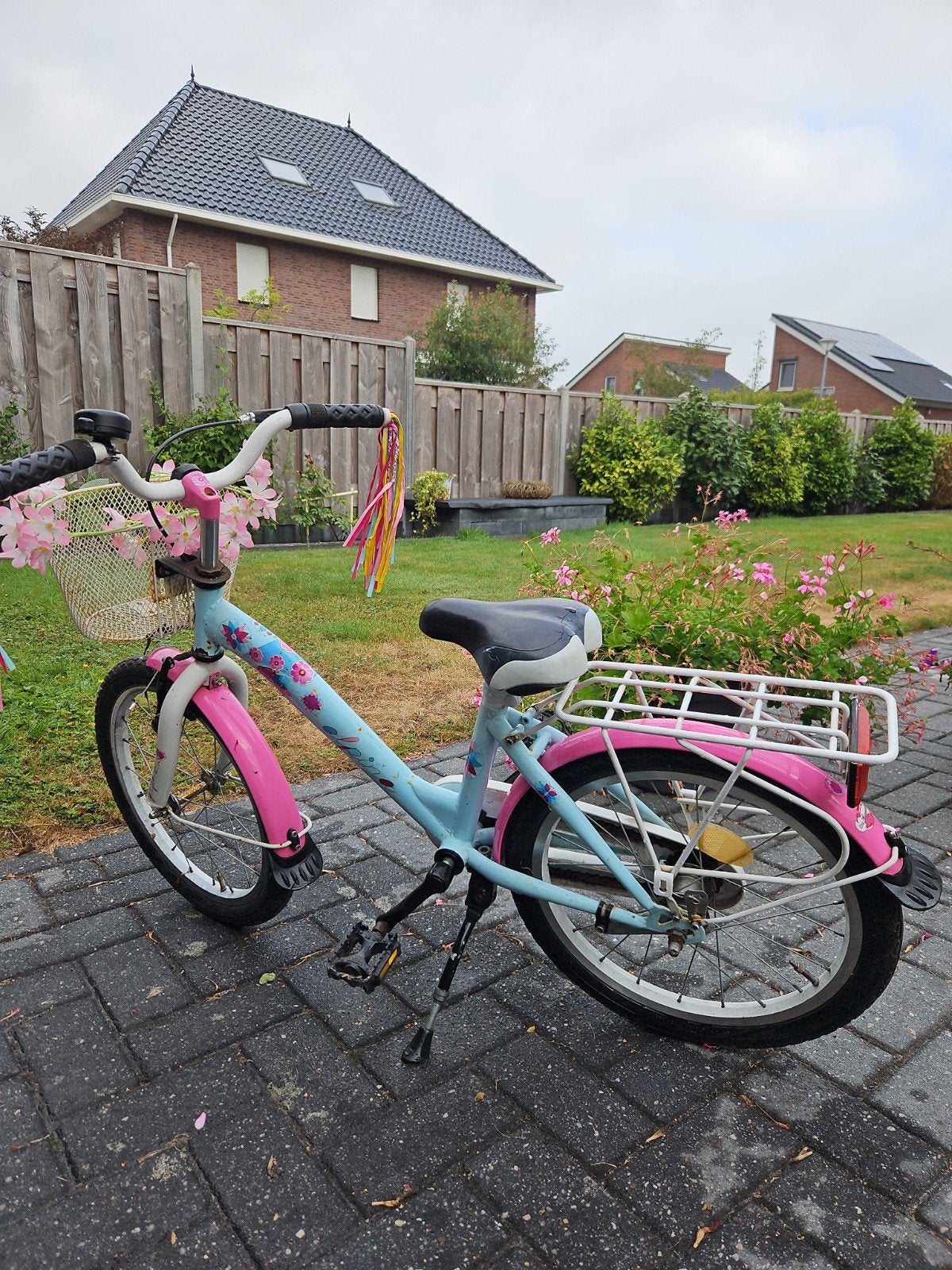 Leuke 18 inch meisjesfiets met mandje en bagagedrager, Ophalen of Verzenden
