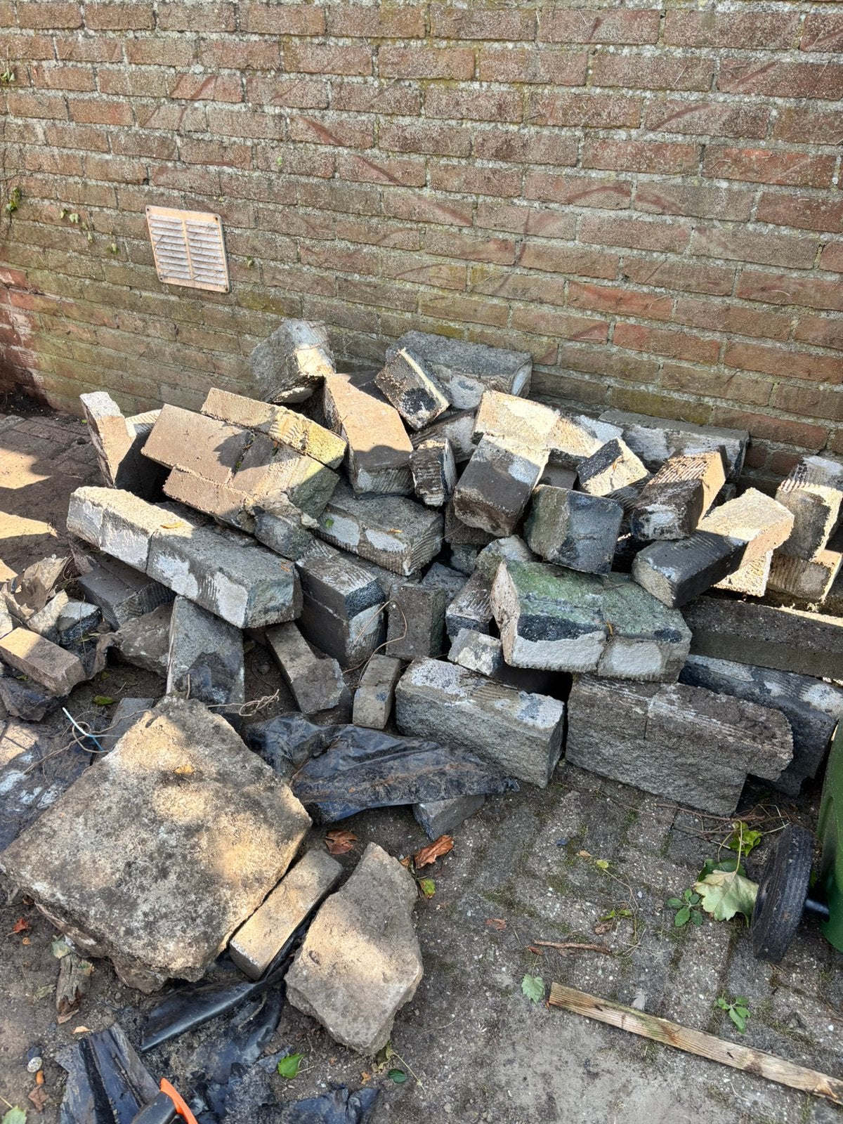Gratis stenen, Ophalen, Gebruikt, Beton, Klinkers