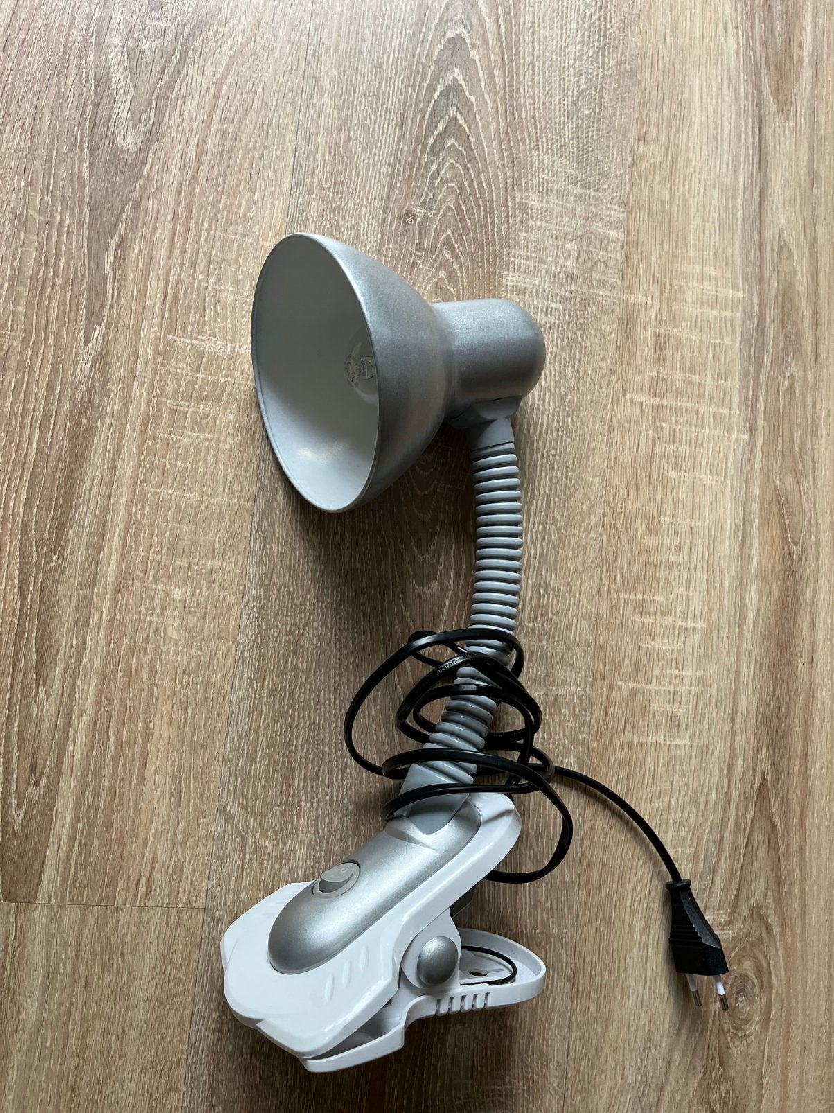 Bureaulamp met klem en flexibele arm, Huis en Inrichting, Lampen | Tafellampen, Bureaulamp, Zo goed als nieuw, Metaal, Met schakelaar