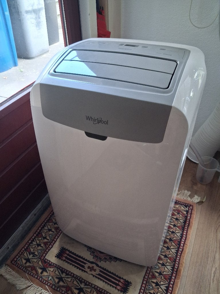 Whirlpool Mobiele Airco - Koelen, Ontvochtigen, Ventileren, Witgoed en Apparatuur, Airco's, Koelen en Ontvochtigen, Timer, 3 snelheden of meer