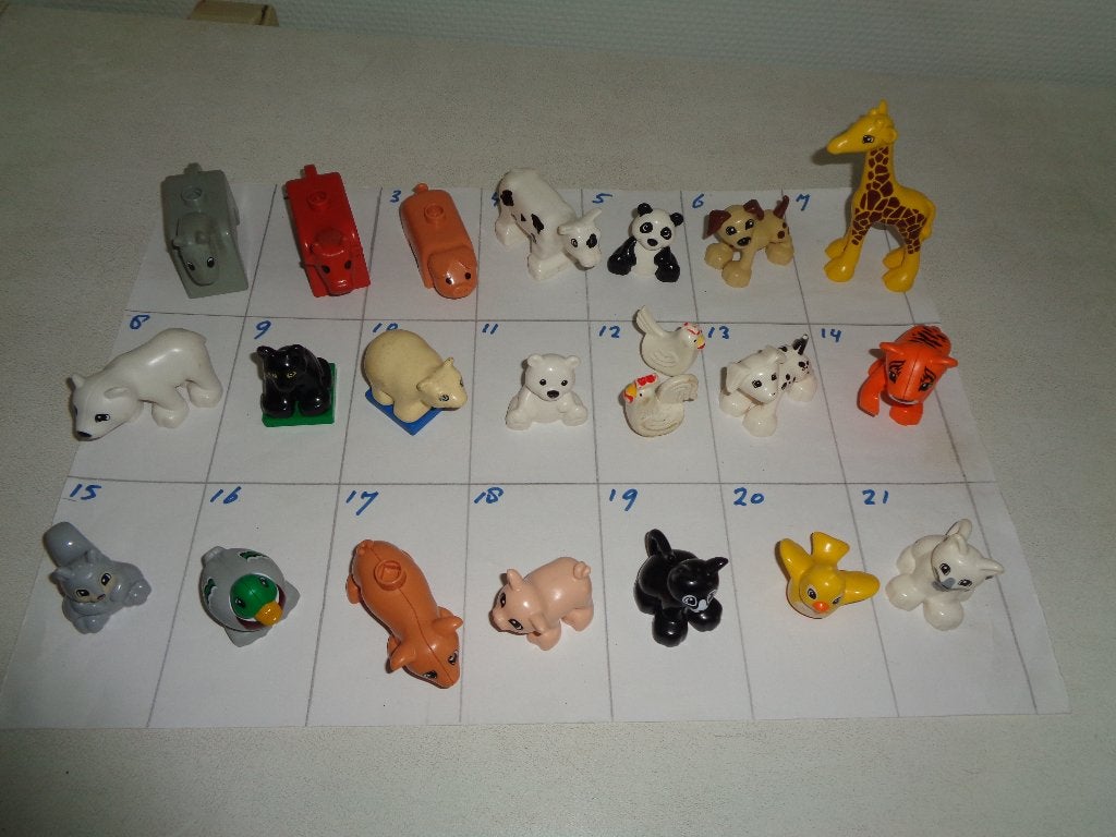 21 Duplo boerderij en dierentuin dieren., Kinderen en Baby's, Ophalen of Verzenden, Zo goed als nieuw, Duplo