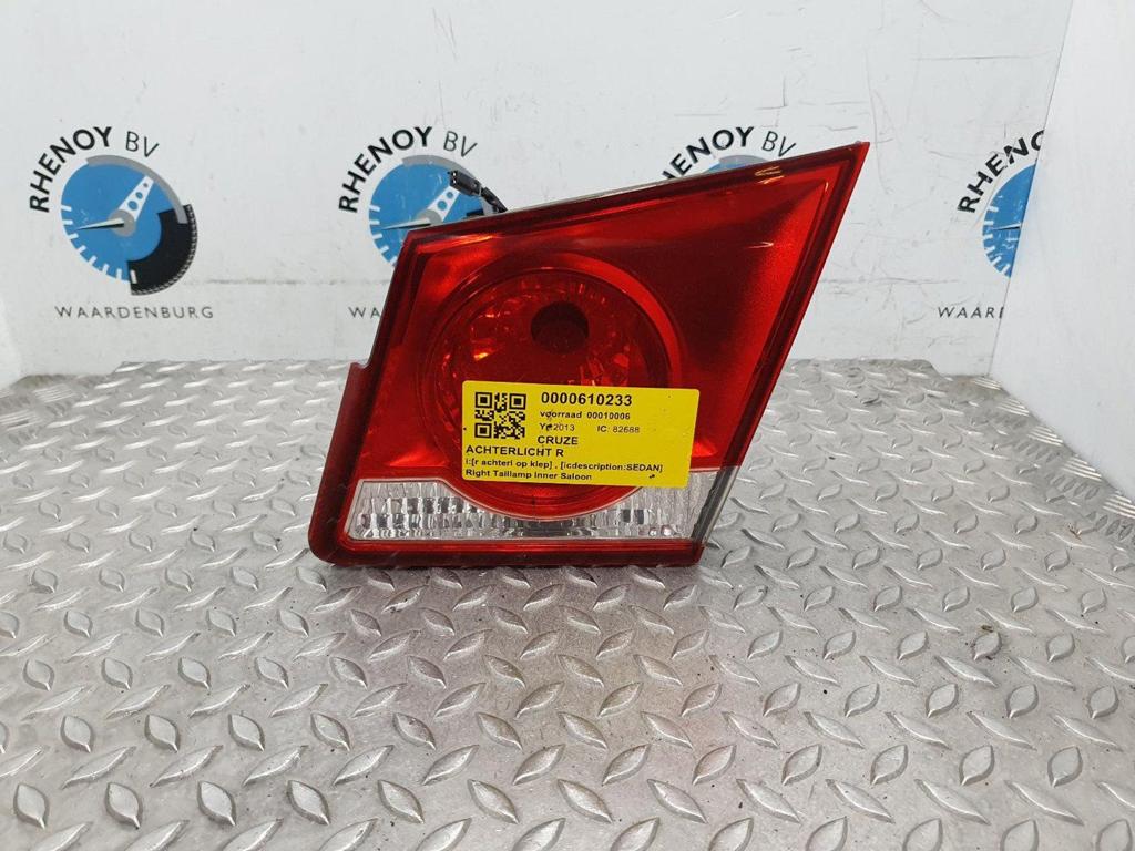 CHEVROLET CRUZE ACHTERLICHT R 2013, Ophalen of Verzenden, Gebruikt, ARN erkend