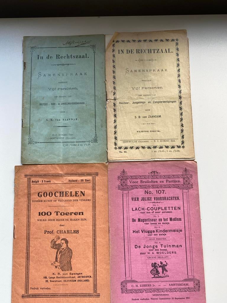 Oude tijdschriftjes met voordrachten en goocheltrucs, Ophalen of Verzenden, Gelezen, Overige typen
