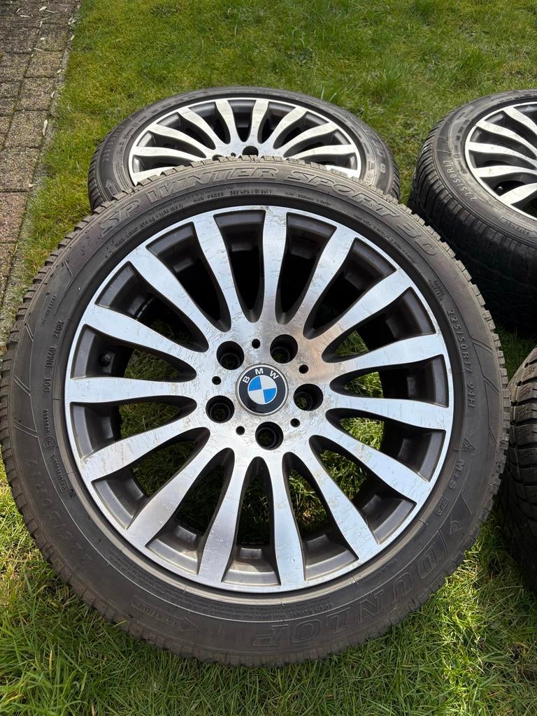 Setje BMW velgen (opknappers) met winterbanden, Ophalen, Gebruikt, Banden en Velgen, 17 inch