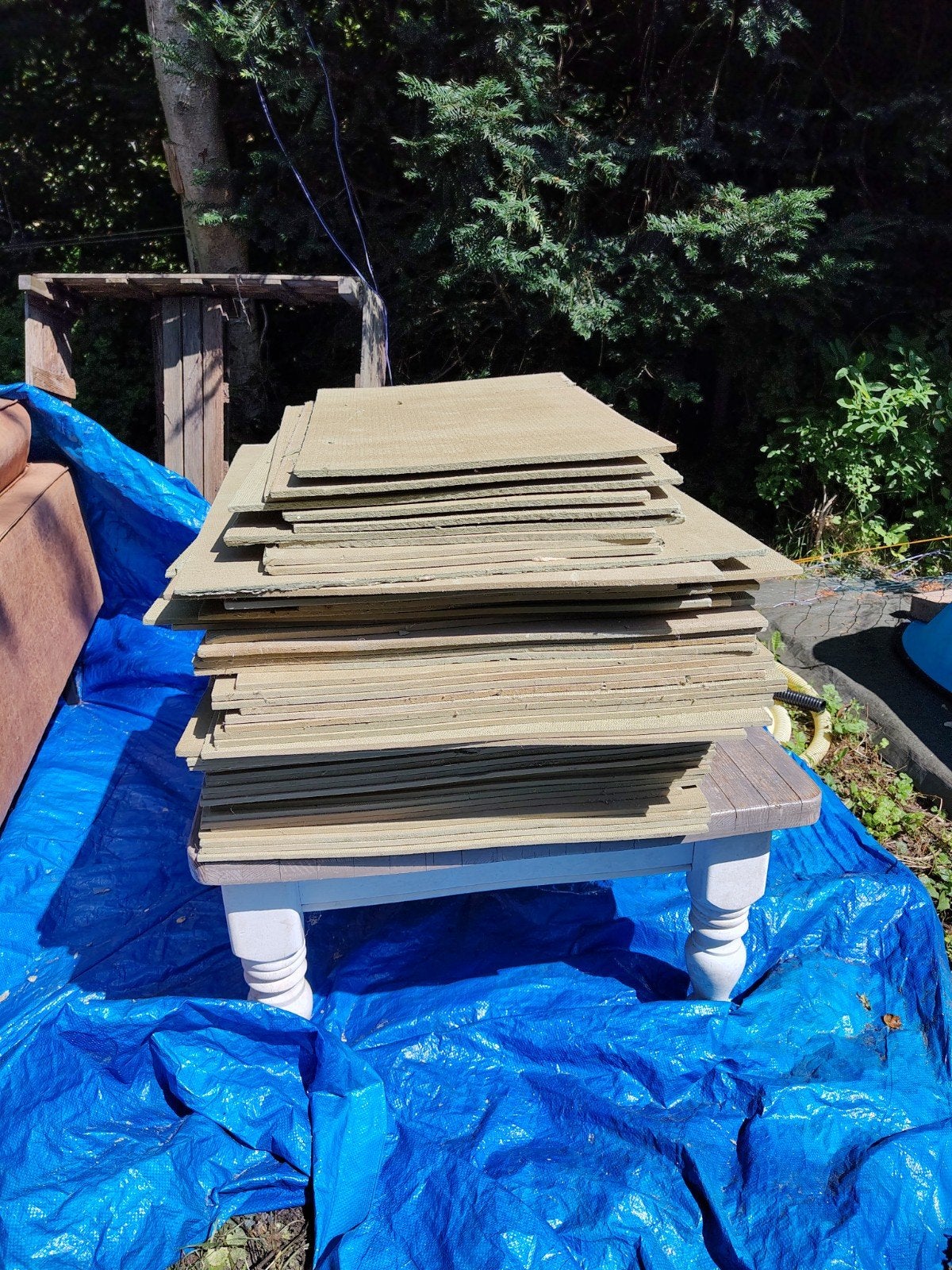 Ondervloerplaten Roomfelt houtvezel en vlas min 30 m2, Ophalen, Gebruikt, 50 tot 150 cm, 10 m² of meer