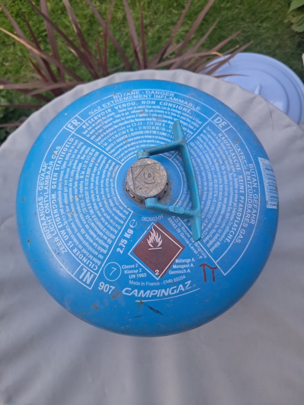 campingaz fles 907 en de 904, Ophalen