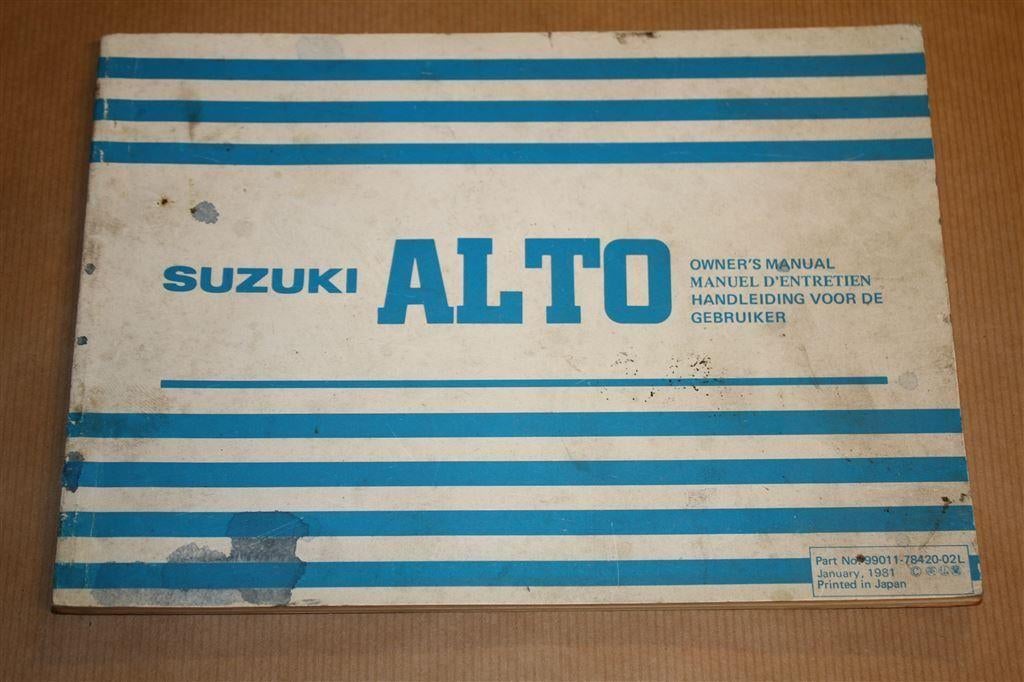 Handleiding Suzuki Alto - 1981, Auto diversen, Handleidingen en Instructieboekjes, Ophalen of Verzenden