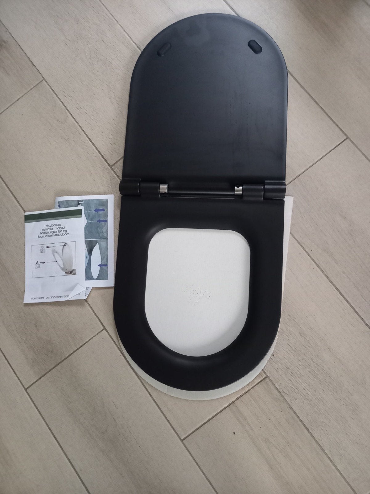 XENZ GIO dunne softclose toiletzitting mat antraciet, Ophalen of Verzenden, Zo goed als nieuw, Toilet