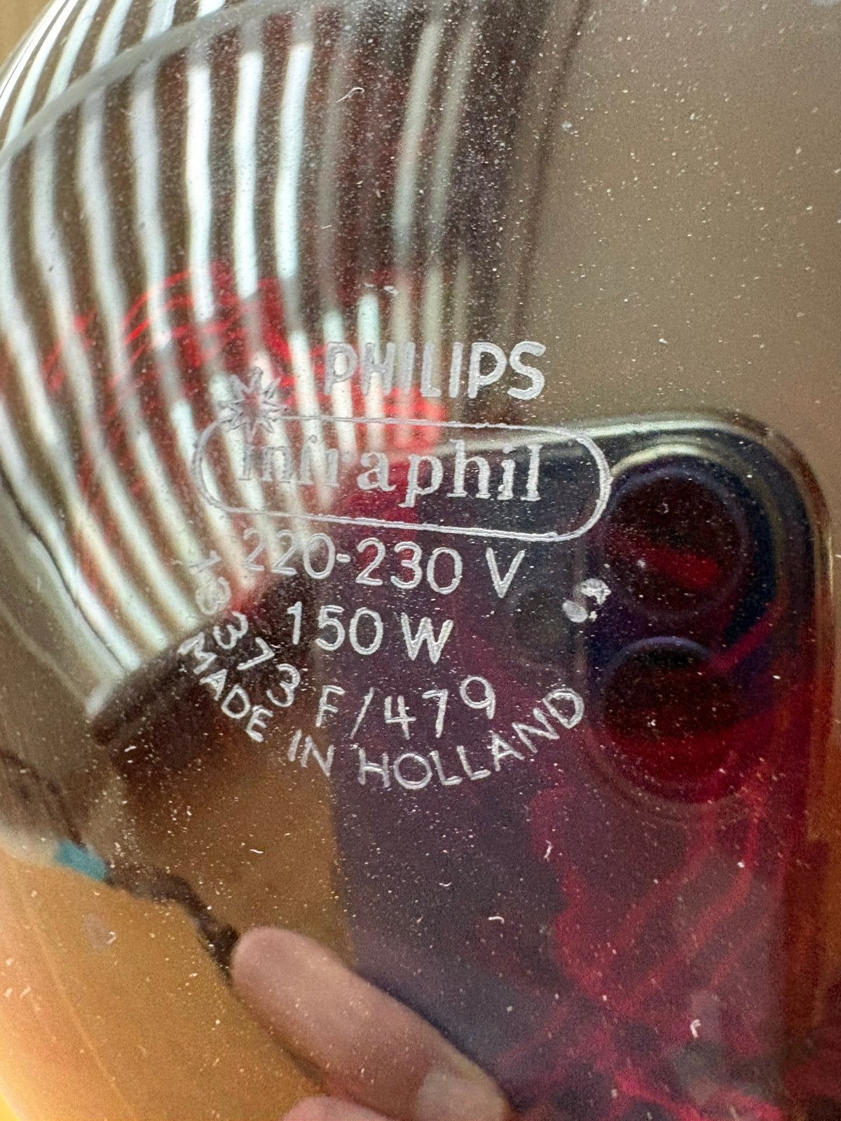 Vintage Philips Infraphil Infraroodlamp 150W, Ophalen of Verzenden