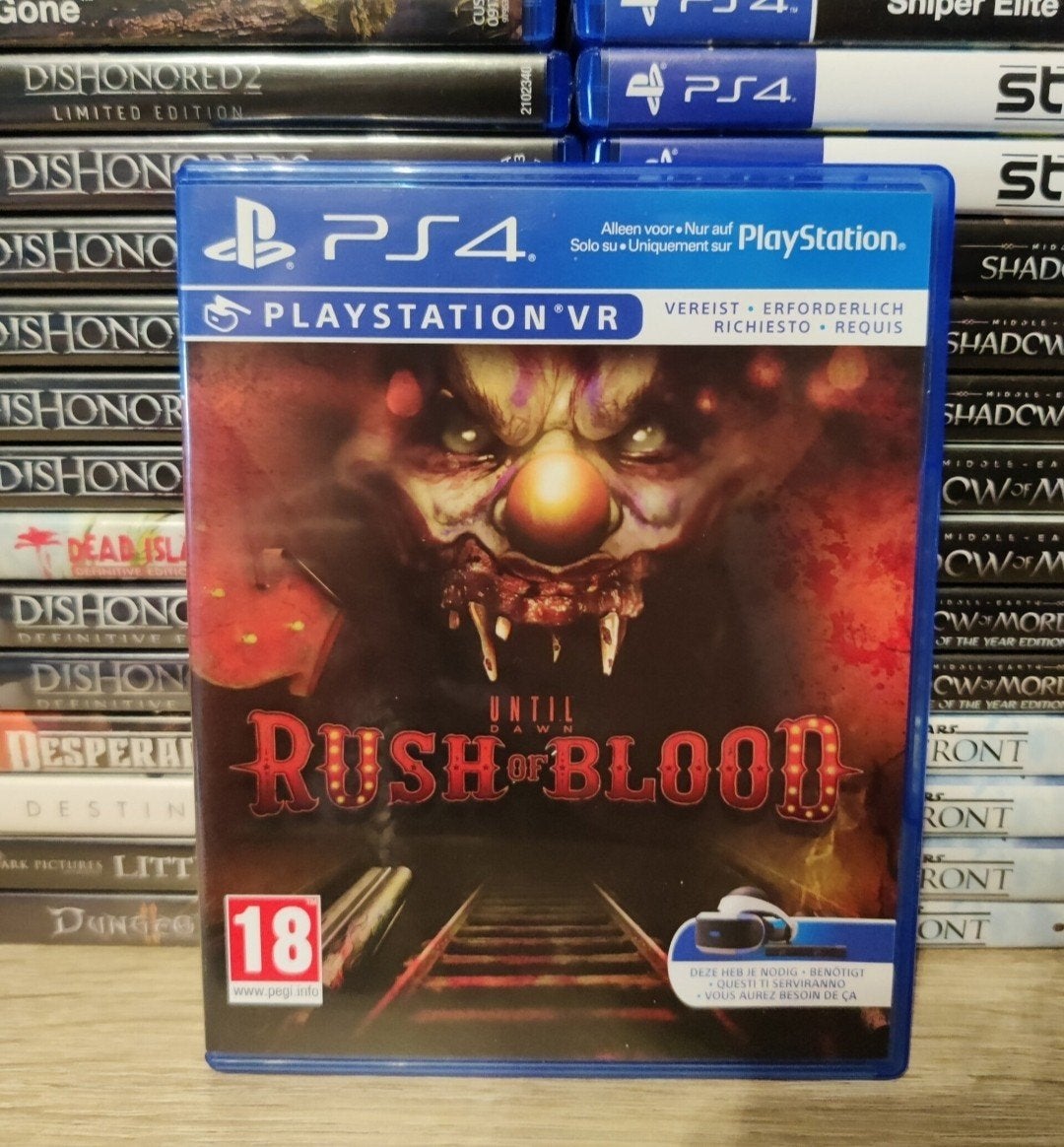 until dawn rush of blood playstation 4, Vanaf 18 jaar, 1 speler, Ophalen of Verzenden, Zo goed als nieuw