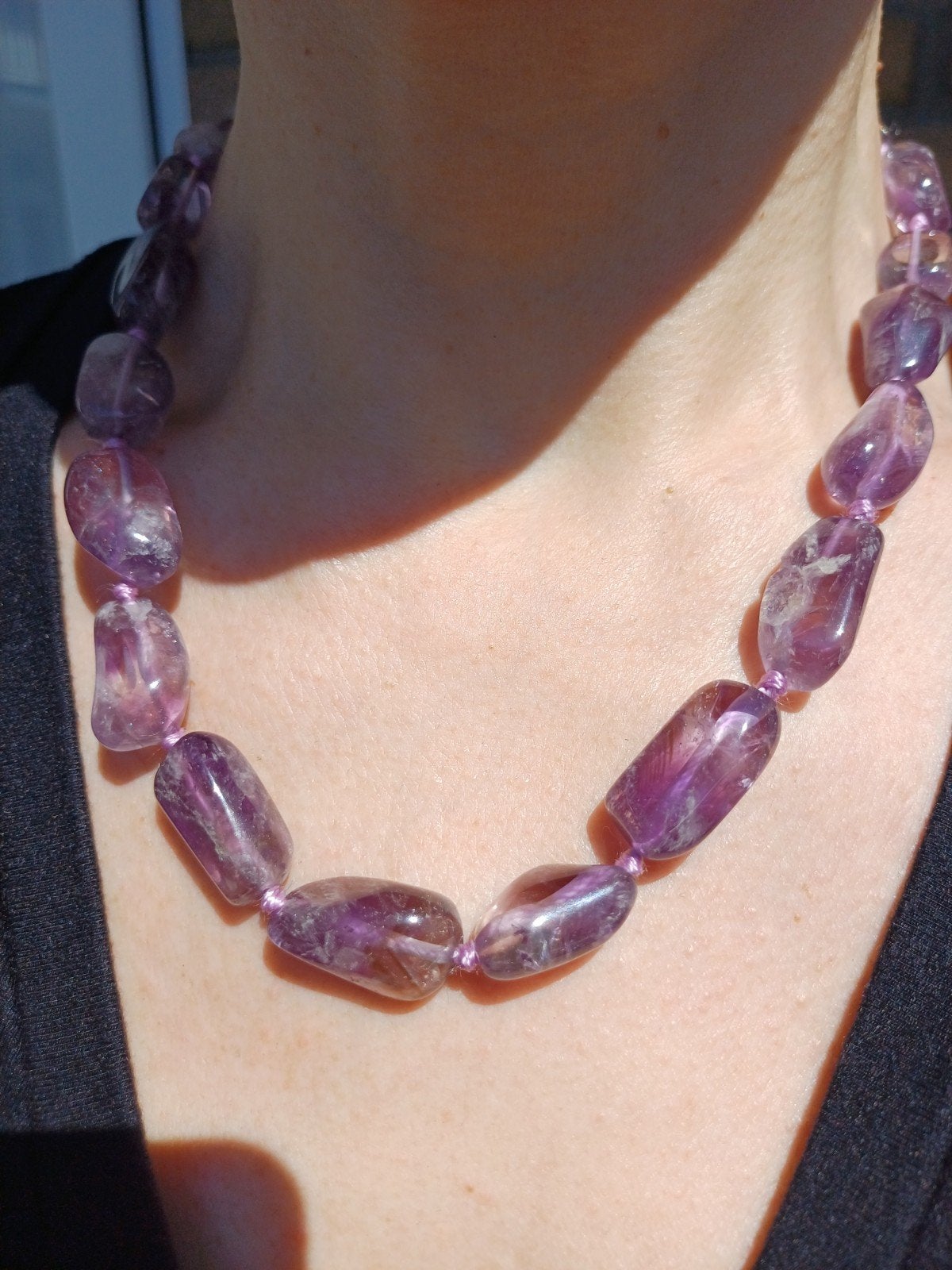 Vanoli collier / ketting van amethist, Sieraden, Tassen en Uiterlijk, Kettingen, Daiva1973@hotmail.com, Vanoli, Amsterdam, Paars