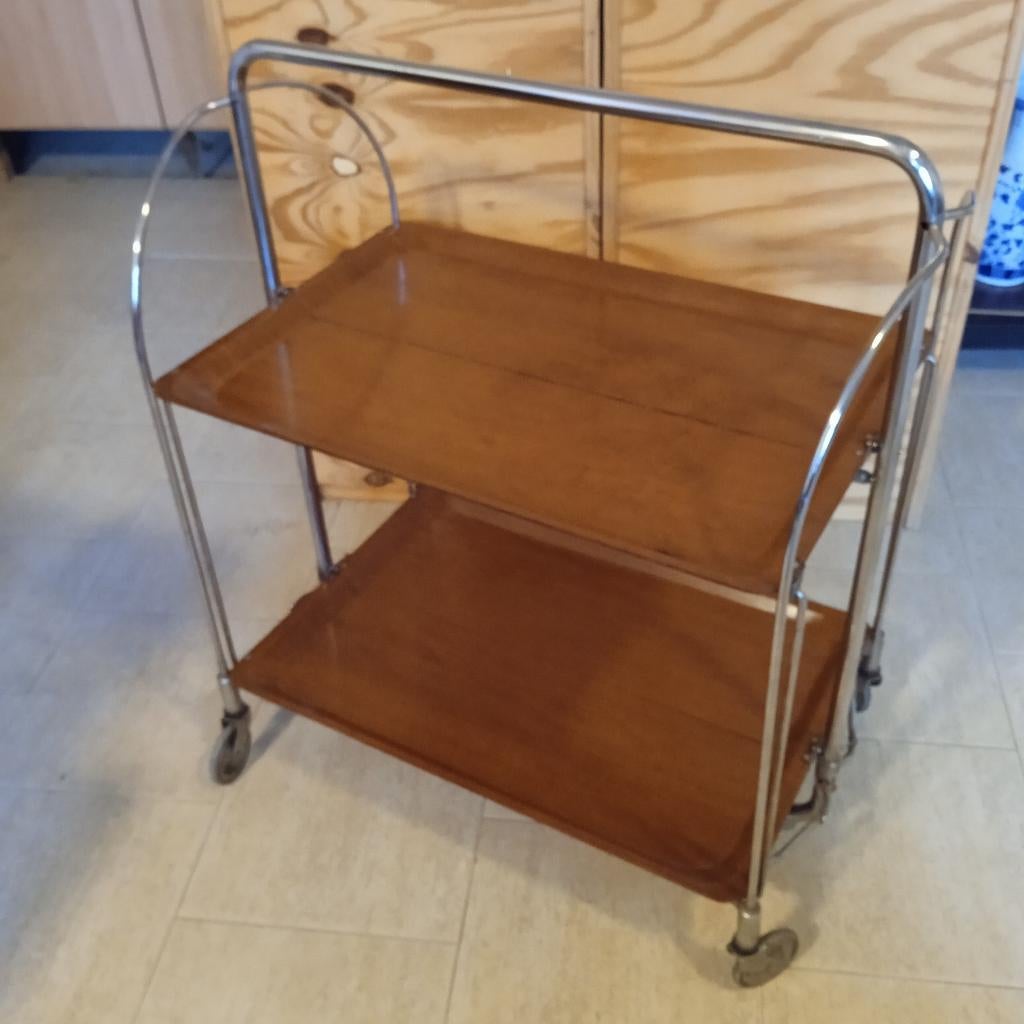 Prachtige vintage Gerlinol trolley op zwenkwieltjes, Ophalen of Verzenden, Gebruikt