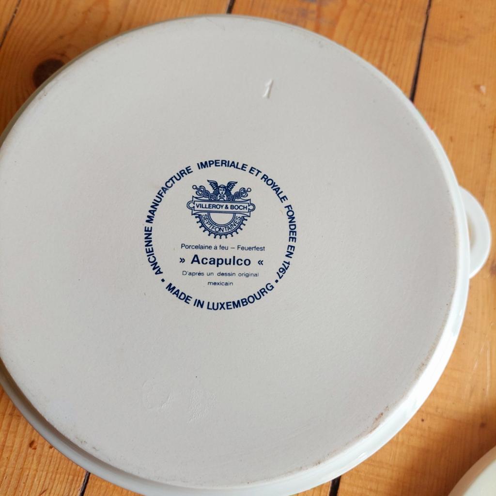 Lucky Vintage Villeroy & Boch Acapulco dekschaal met chip, ., Ophalen of Verzenden, ., Overige stijlen