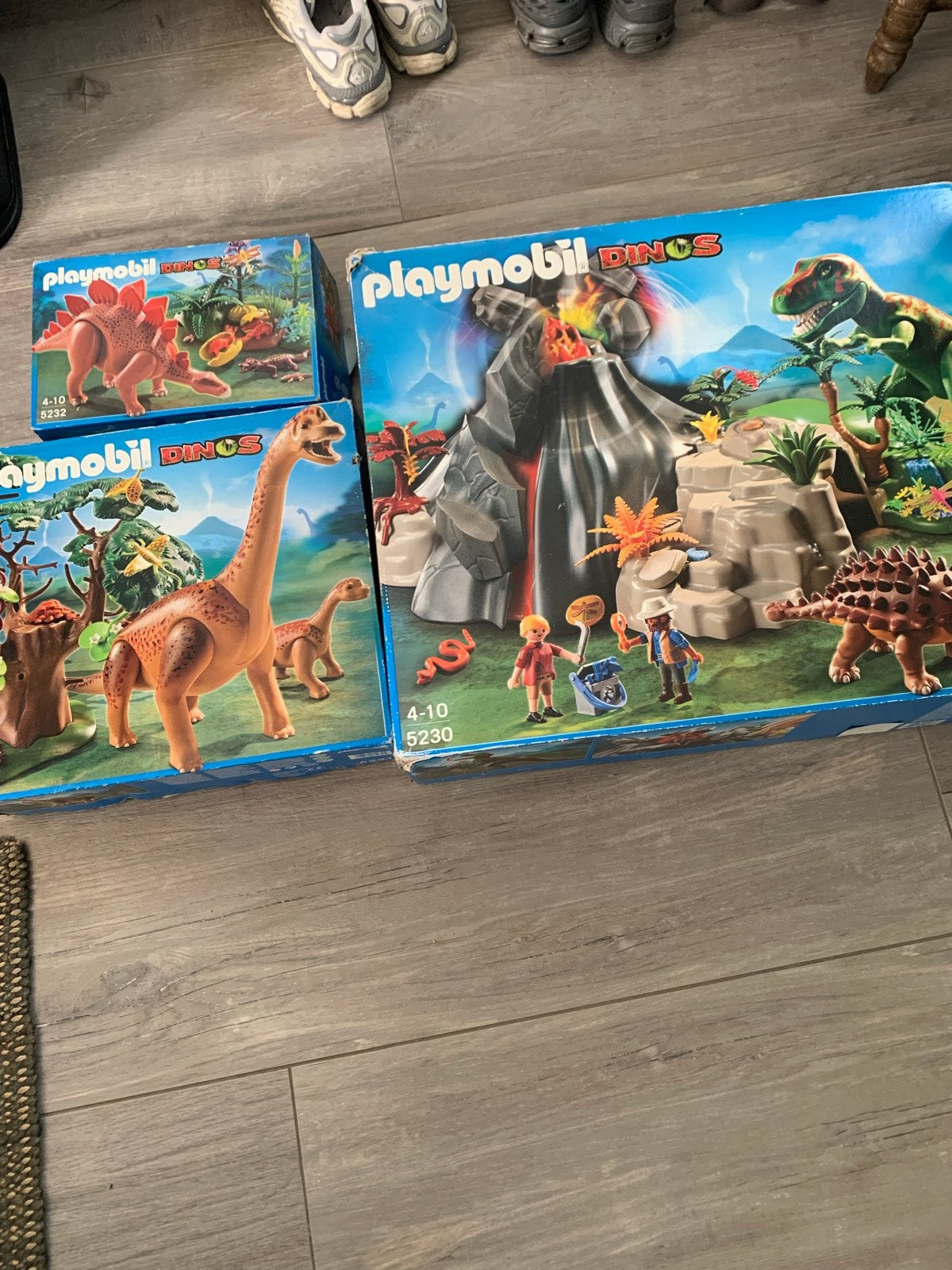 Playmobil Dinosaurus Sets - Vulkaan, Brachiosaurus, Stegosau