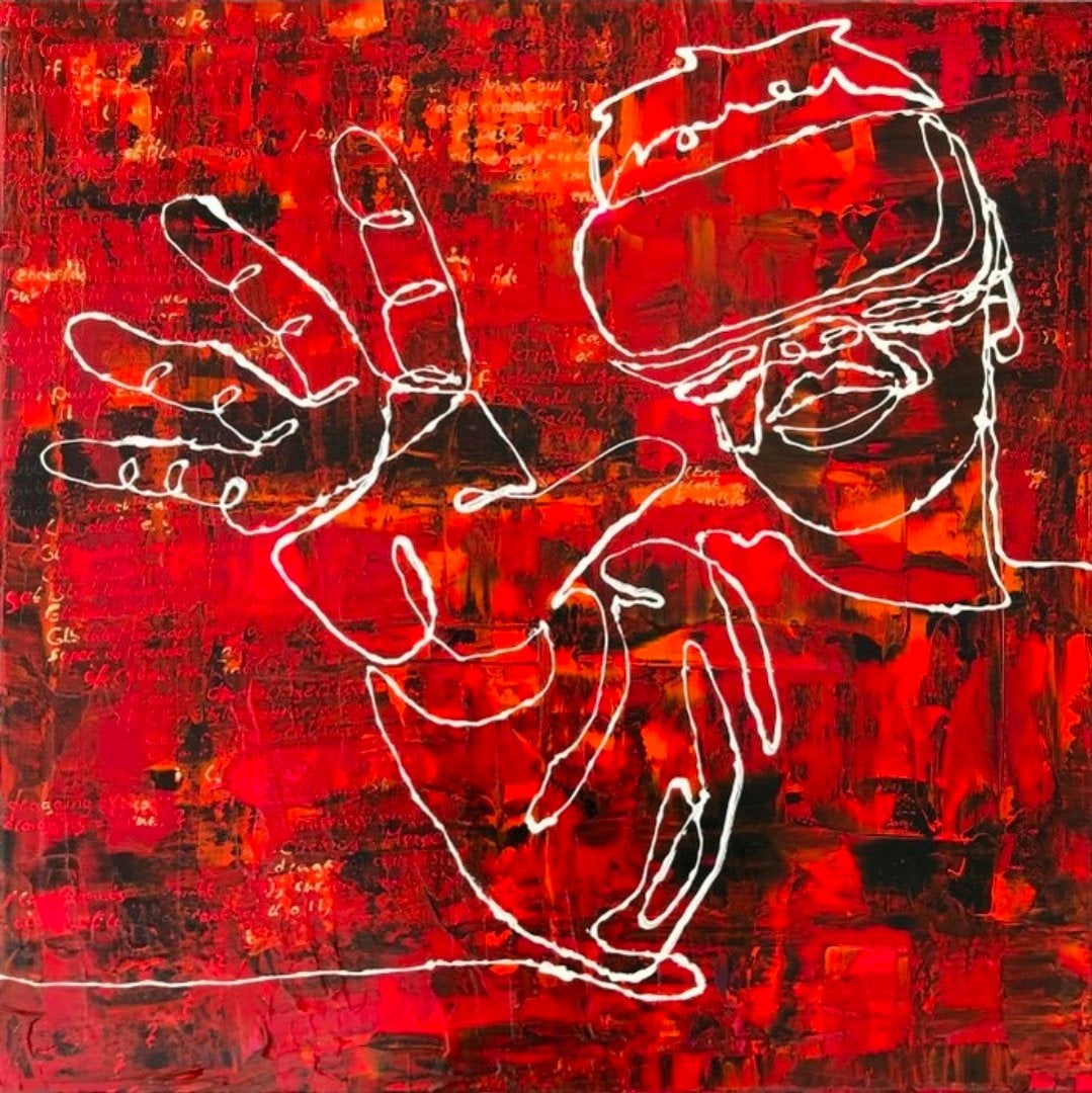 Origineel Elise Eekhout - Flight from Reality - 60x60 cm, Antiek en Kunst, Ophalen of Verzenden