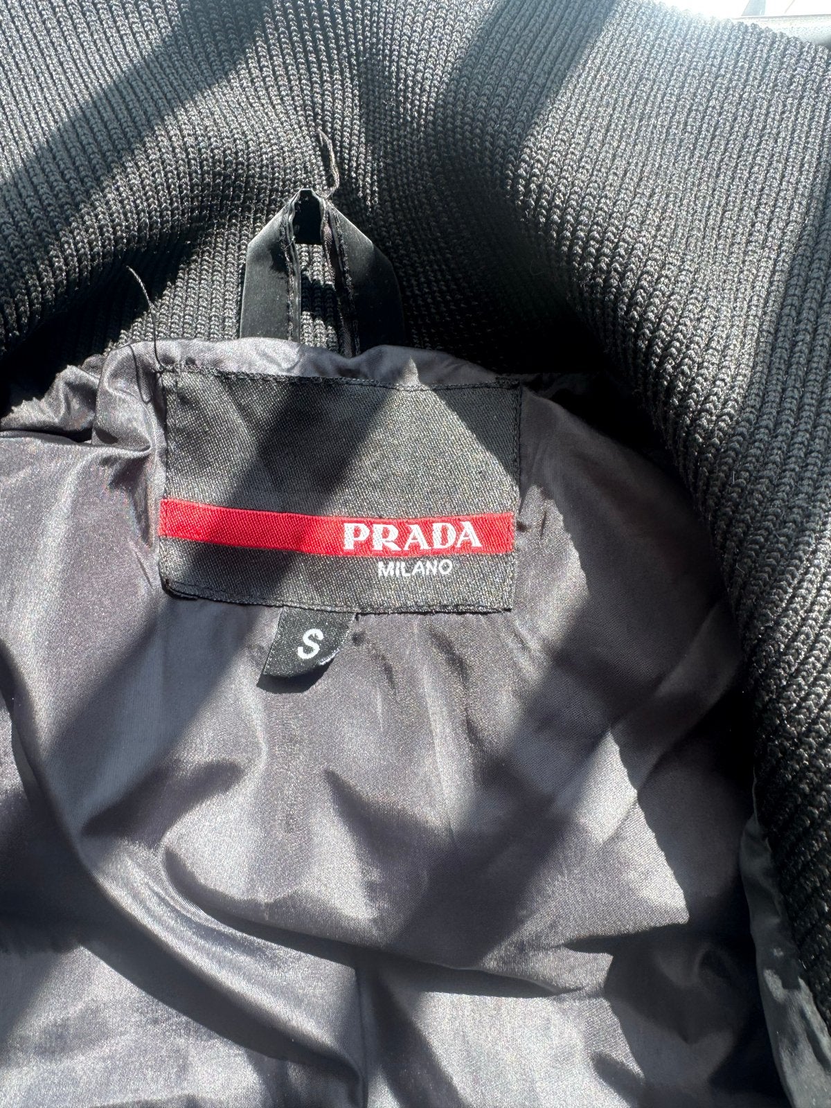 Prada Dames Jas - Zwart, Maat S, Kleding | Dames, Jassen | Winter, Ophalen, Zo goed als nieuw, Maat 36 (S), Zwart