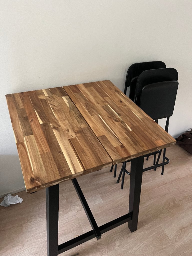 Hoge eettafel Ikea, Huis en Inrichting, Tafels | Eettafels, Ophalen, 50 tot 100 cm, Vierkant, Tot twee personen