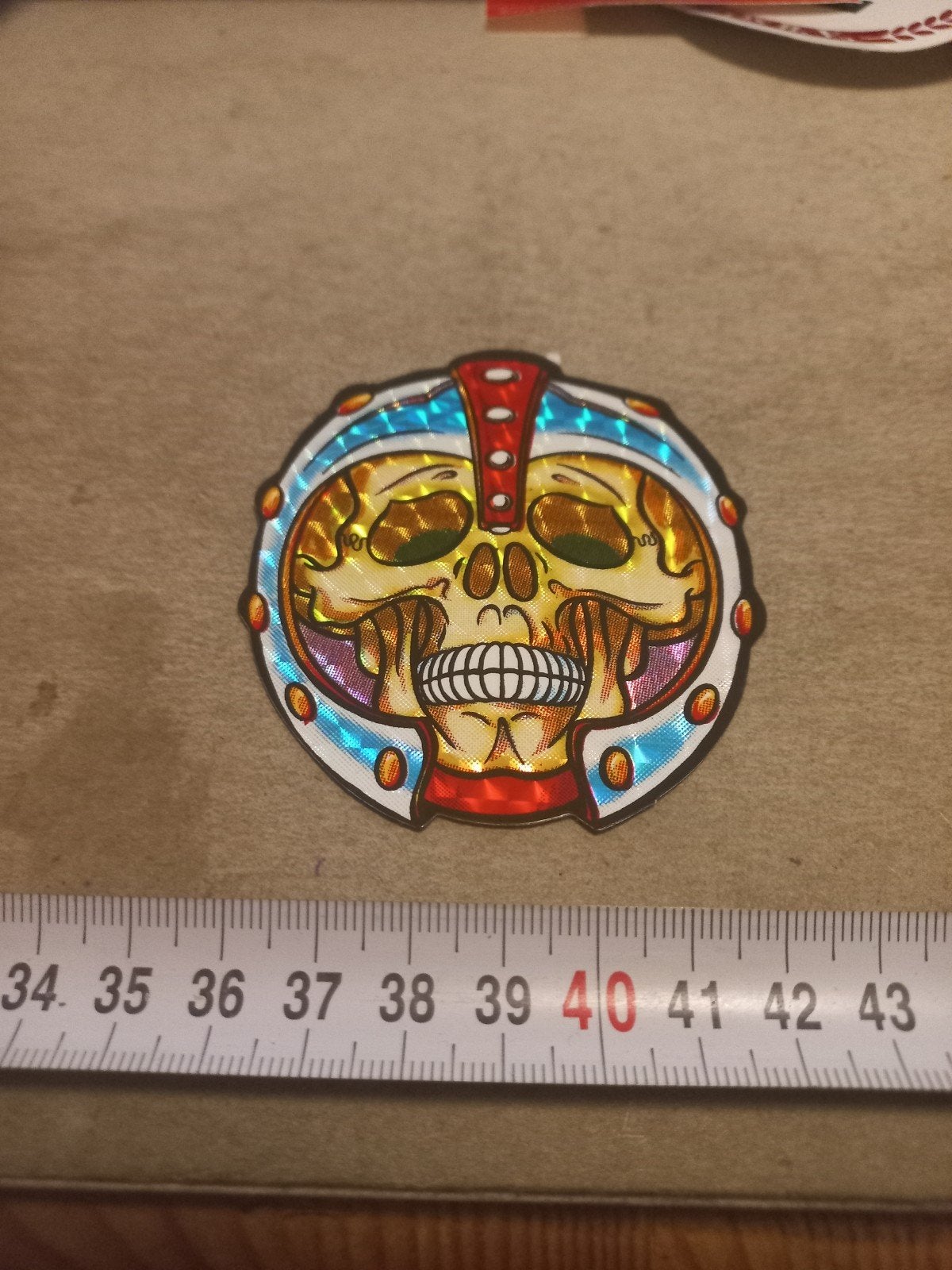 Unieke Doodshoofd Sticker / - Holografisch Design, Ophalen of Verzenden, Nieuw, Overige typen