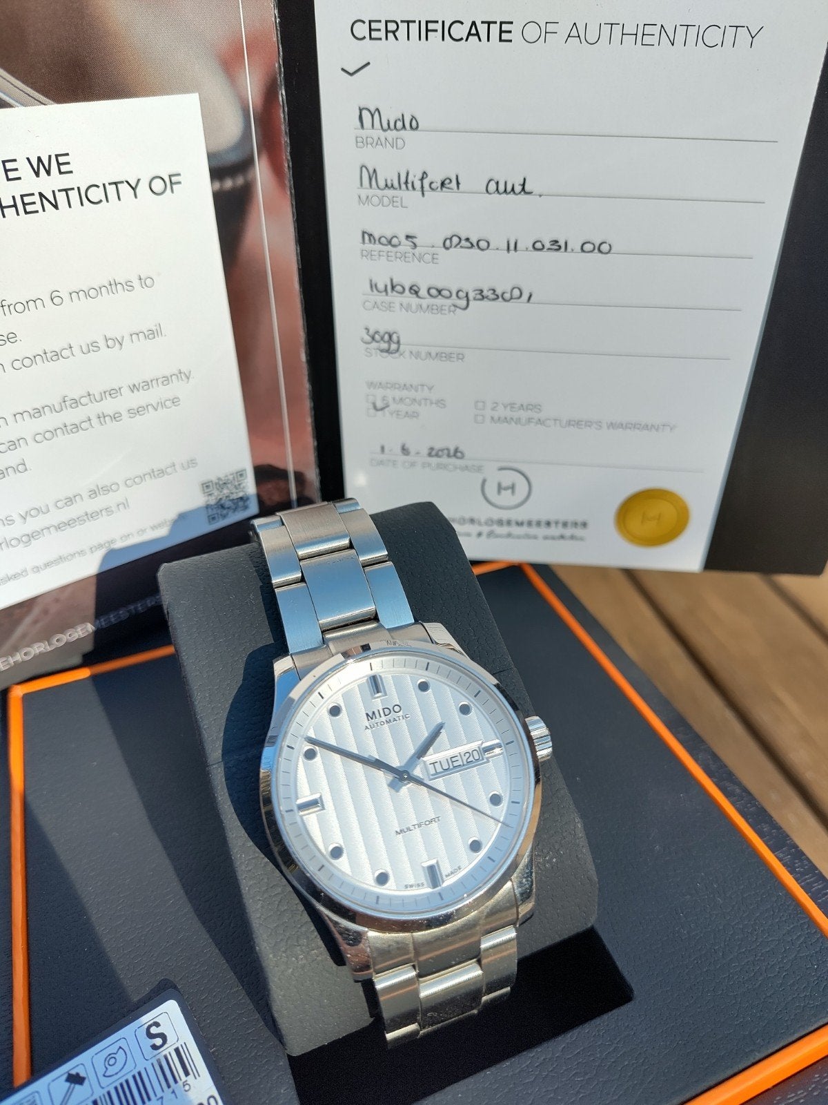 Mido Multifort Automatic Horloge, Overige merken, Staal, Staal, Polshorloge