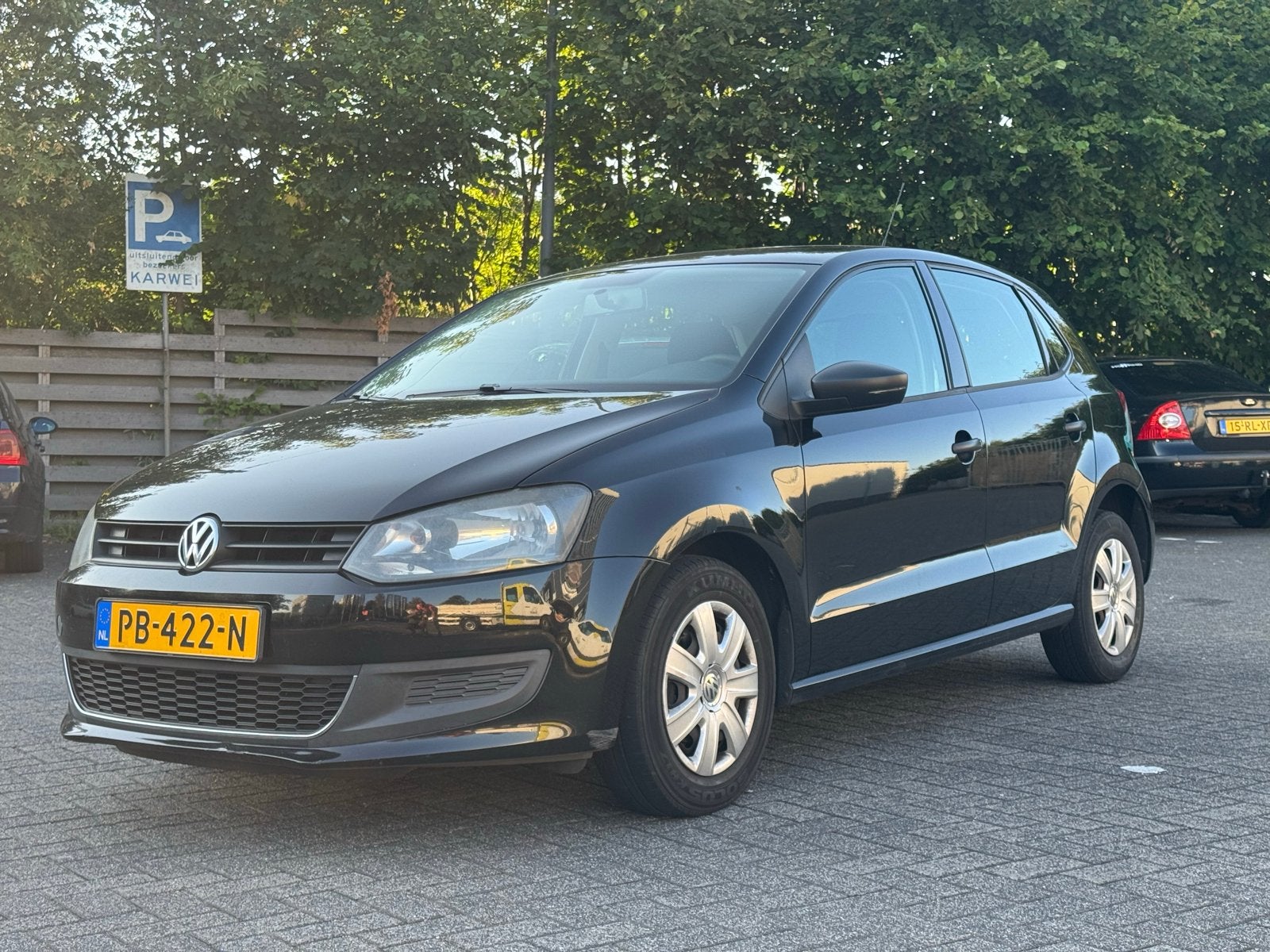 Volkswagen Polo 1.2 6V 44KW 5D My2009 2011 Zwart, Auto's, Voorwielaandrijving, 967 kg, 1198 cc, Zwart