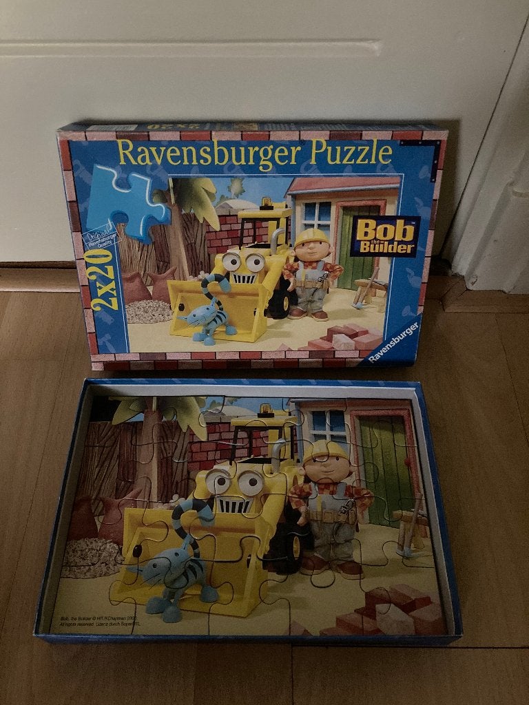 Twee bob de bouwer puzzels 2x20 stukjes, Ophalen, 10 tot 50 stukjes, Gebruikt, 2 tot 4 jaar