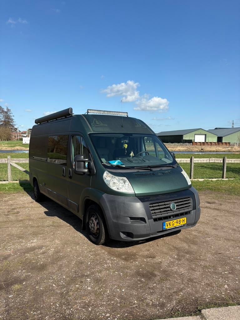 Fiat ducato zelfbouw buscamper l3h2, Nieuwe APK!, Caravans en Kamperen, Campers, Kluisje, Fiat, Tot en met 2, Particulier