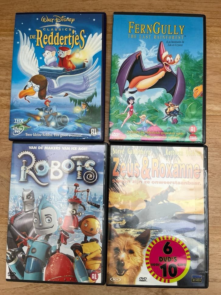 3x DVD Animatie/Familie: De Reddertjes, Robots, Z, Gebruikt, Animatie, Verzamelbox, Alle leeftijden
