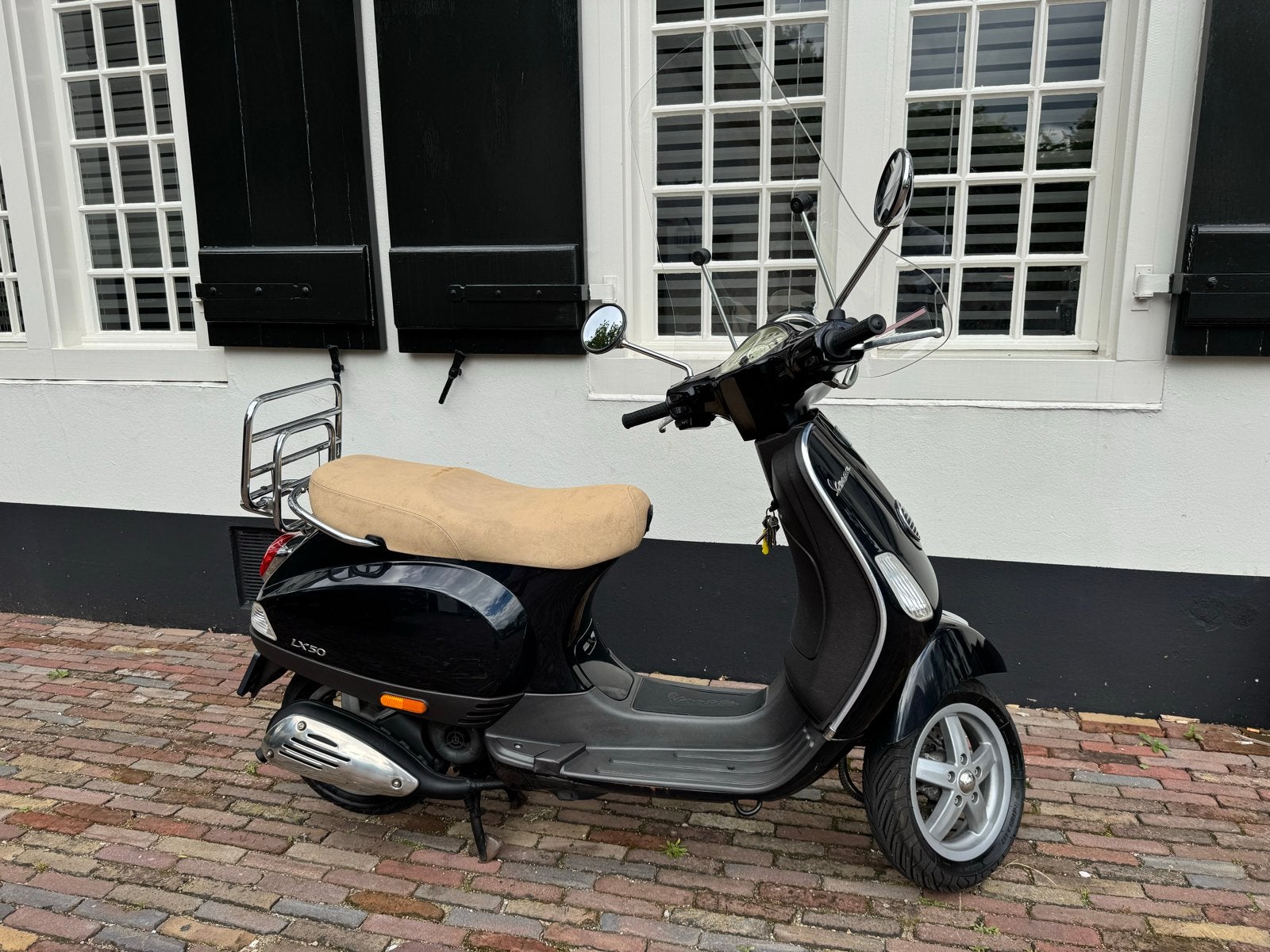 Vespa LX50 4T 2008 | 19.600 km | Windscherm | Achterrek, Fietsen en Brommers, Scooters | Vespa, Ophalen of Verzenden, Gebruikt