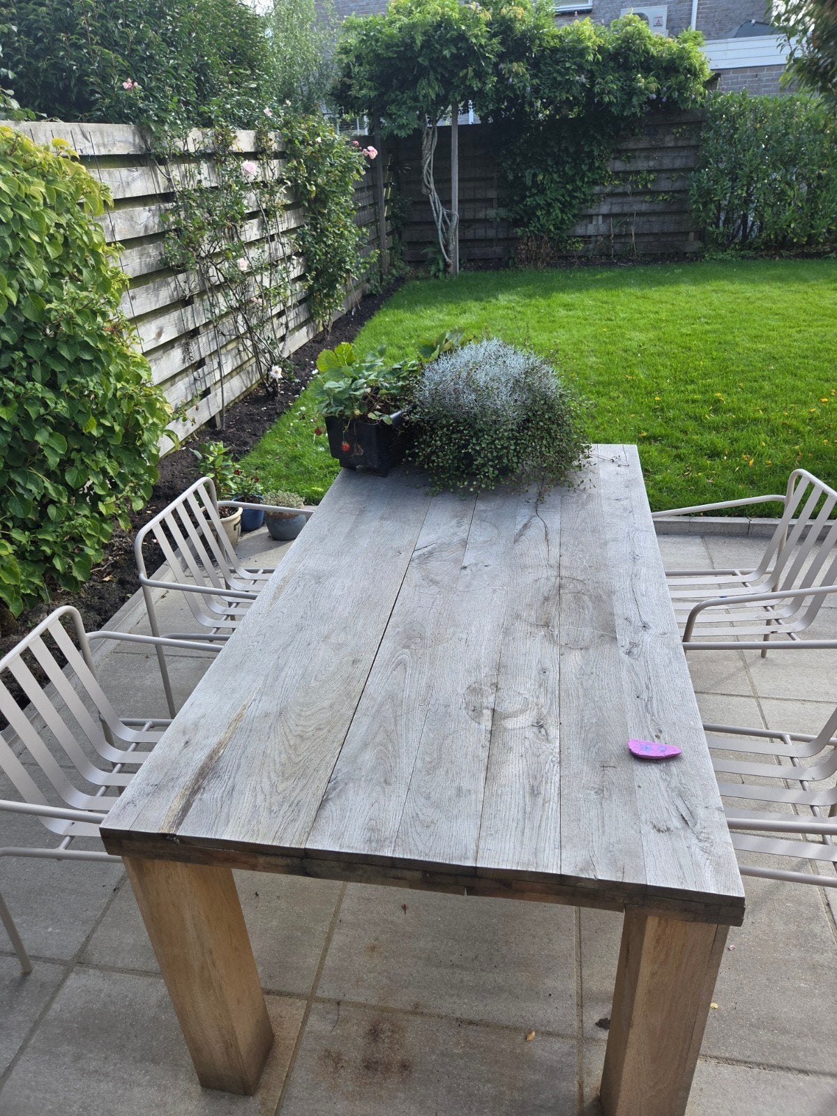 Tuintafel GRATIS, Tuin en Terras, Ophalen, Gebruikt, Rechthoekig, Hout