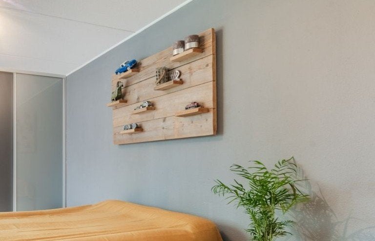 Leuk steigerhouten wandbord, Ophalen, 134 cm, Hout, Zo goed als nieuw