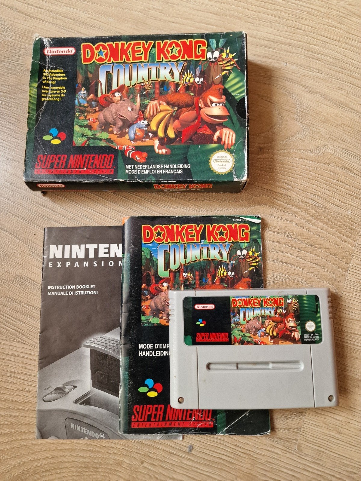 Donkey Kong Country - Super Nintendo SNES met handleiding, Gebruikt, 1 speler, Ophalen of Verzenden, Vanaf 3 jaar