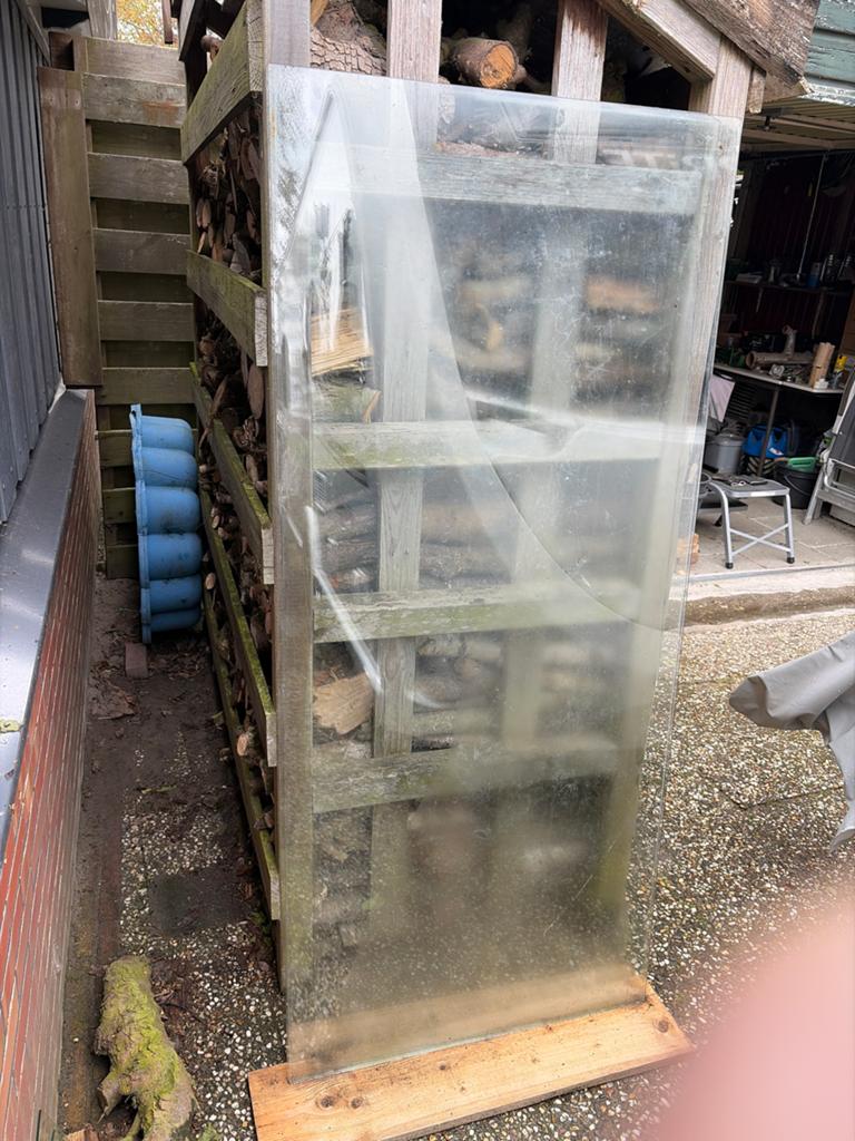 Glas glasplaat, Ophalen, 160 cm of meer, Glasplaat, Minder dan 80 cm