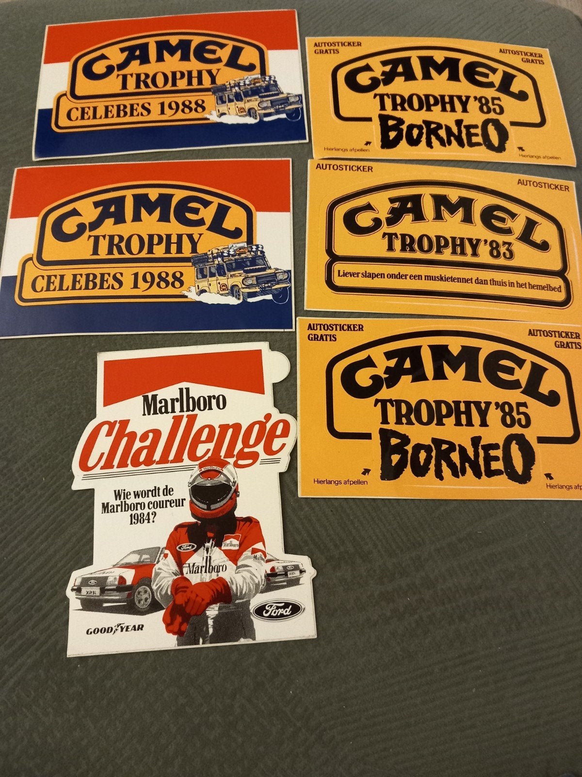 camel trophy, marlboro, skol, Lionel duyvis, 7-up, gini, spa, Verzamelen, Ophalen of Verzenden, Gebruikt, Merk