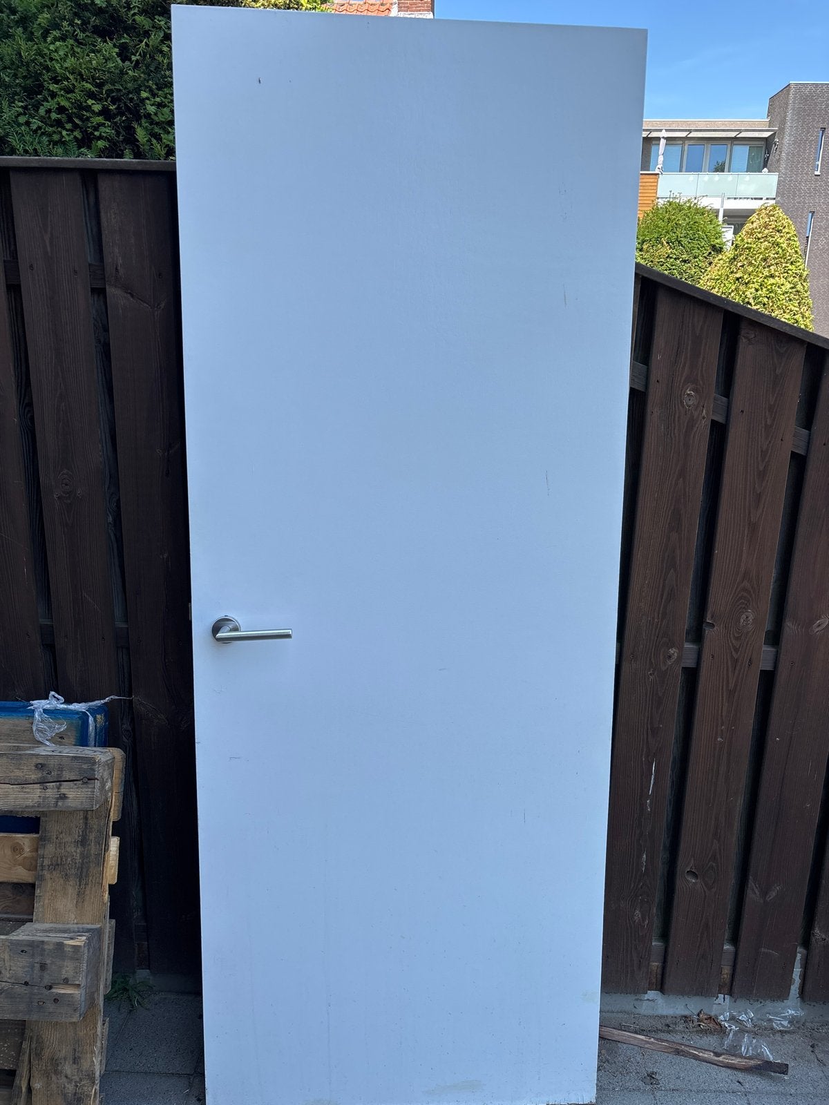 Opdekdeur wit, Ophalen, 80 tot 100 cm, Binnendeur, Nieuw
