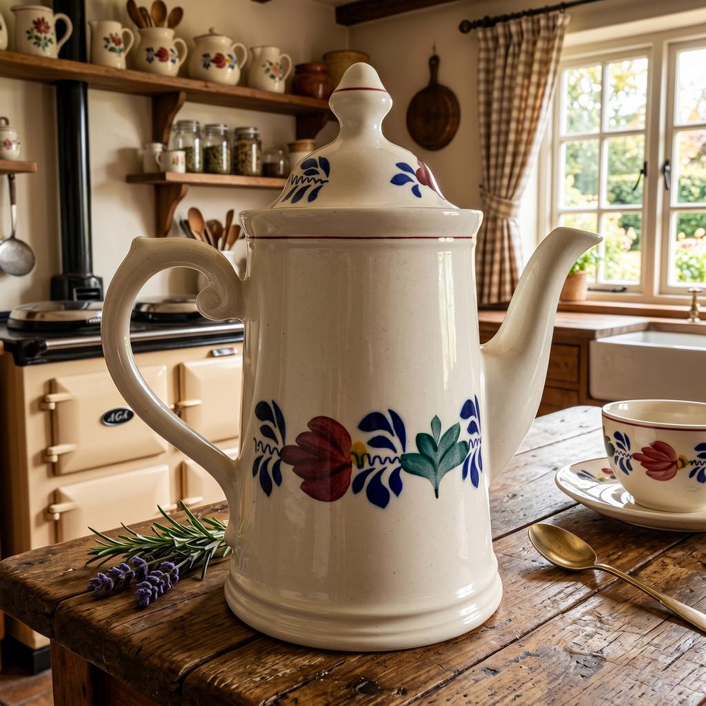 Zeldzame vintage Boerenbont koffiepot (1969-1980) - Nieuwsta, Ophalen of Verzenden