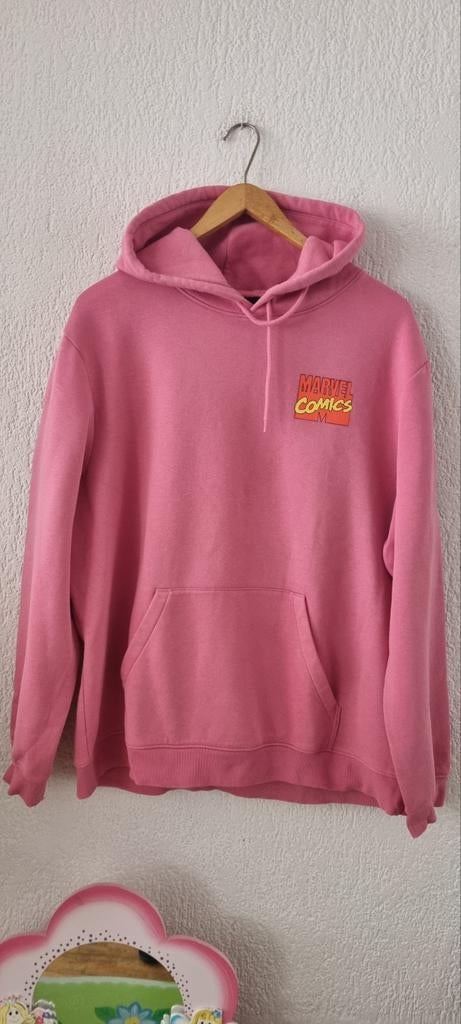 Heren Hoodie merk H&M Marvel Comicsmaat XL, Kleding | Dames, H&M, Ophalen of Verzenden, Zo goed als nieuw, Roze