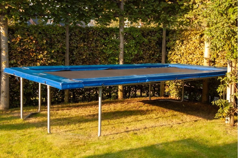 Grote rechthoekige trampoline Elfje 431x255semi-professionee, Kinderen en Baby's, Speelgoed | Buiten | Trampolines, Ophalen, Gebruikt