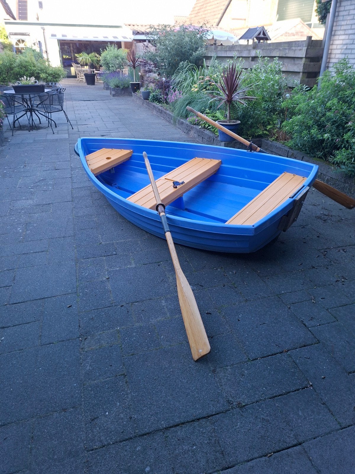 Walker Bay 8 zeil/roeibootje met roeispanen en zeil., Ophalen, Gebruikt, Polyester, Inclusief zeilen
